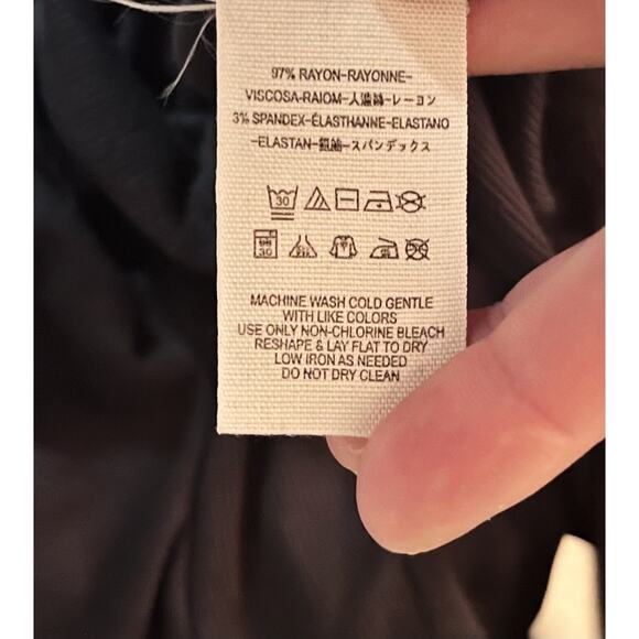 FREE PEOPLE On Rewind Jersey Black Knit Top Blouse Ruffle Long Sleeves V-Neck XS - Picture 6 of 11